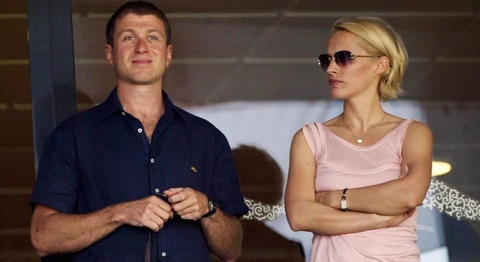 A picture of Roman Abramovich with his ex-wife Irina Malandina.